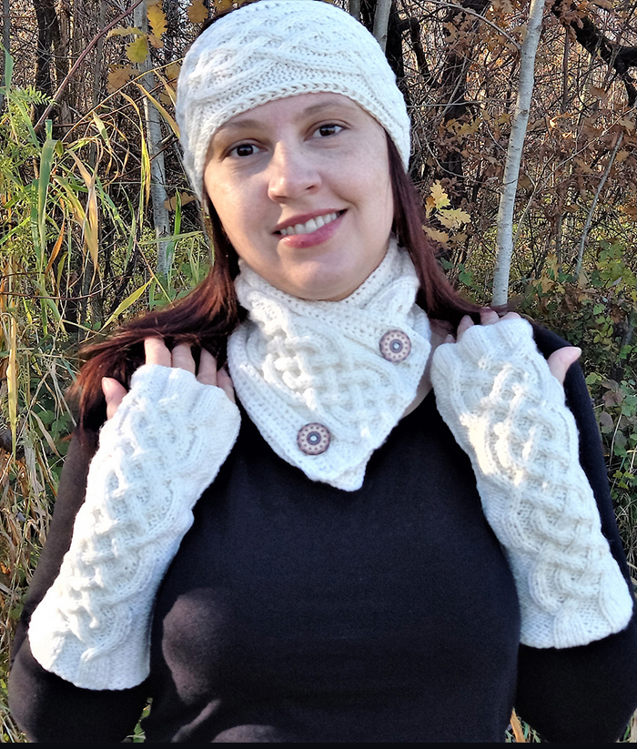 Zapada Headband, Mitts, and Cowl Knitting Pattern